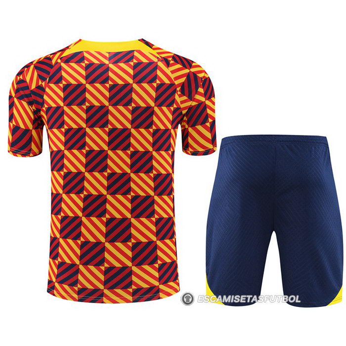 Chandal del Barcelona Manga Corta 23-24 Amarillo - Pantalon Corto